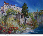 Poppies Season in Vence-France, Oil on Canvas